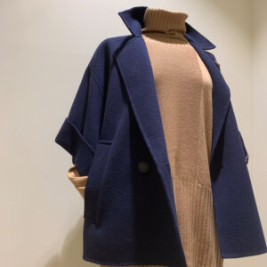 Cappotto corto in drap di lana Pera weekend Maxmara Blu - immagine 3
