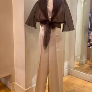 Pantalone  a palazzo in raso Diana Gallesi - immagine 5
