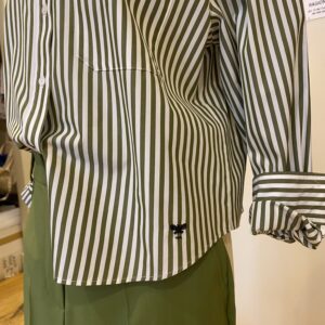 Alternative view of Camicia a righe bianco e verde Panetto Weekend Maxmara