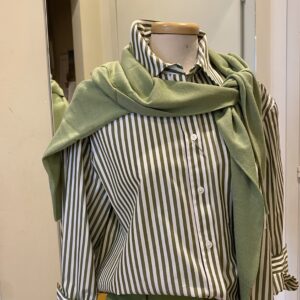 Camicia a righe bianco e verde Panetto Weekend Maxmara - immagine 3
