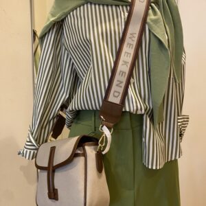 Camicia a righe bianco e verde Panetto Weekend Maxmara - immagine 5