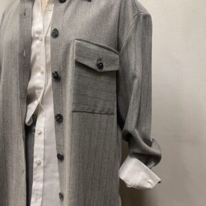 Alternative view of Camicia gessata con lurex Elena Mirò