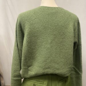Alternative view of Maglia girocollo in alpaca e cotone Verde WkdGhiacci