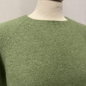 Maglia girocollo in alpaca e cotone Verde WkdGhiacci - immagine 6