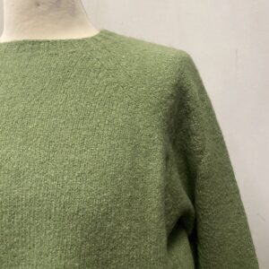 Maglia girocollo in alpaca e cotone Verde WkdGhiacci - immagine 3