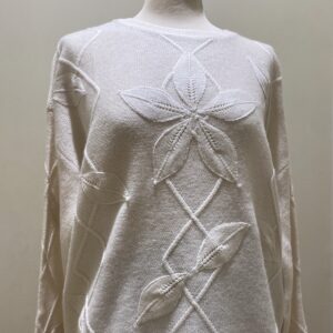Maglia misto cachemire lavorazione floreale Elena Mirò - immagine 4