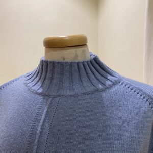 Alternative view of Maglia collo alto azzurro Elena Mirò