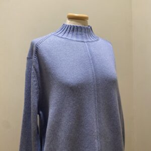 Maglia collo alto azzurro Elena Mirò - immagine 3